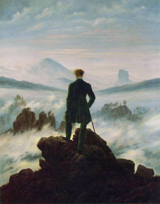 Caspar david friedrich-Wanderer über dem Nebelmeer