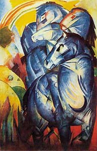 turm der blauen pferde von franz marc
