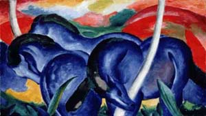 die grossen blauen pferde öl auf leinwand