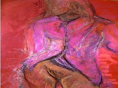 pinke Frau